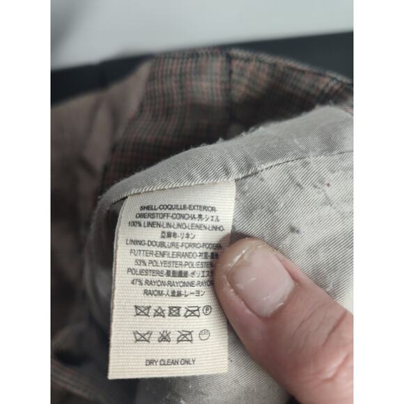 Free People Linen Blend Houndstooth Blazer size S - Picture 8 of 12